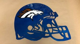 Denver Broncho&#39;s Helmet - Metal Wall Art -  17&quot; x 13&quot; - £48.67 GBP