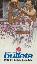 1983-84 NBA WASHINGTON BULLETS AND NHL WASHINGTON CAPITALS POCKET SCHEDULE - $2.99