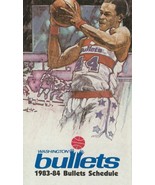 1983-84 NBA WASHINGTON BULLETS AND NHL WASHINGTON CAPITALS POCKET SCHEDULE - £2.35 GBP