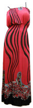 Ladies Maxi Halter Dress Spaghetti Strap Full-Length Fushsia Size M - £21.32 GBP