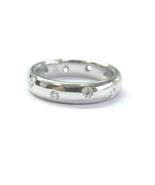 Tiffany &amp; Co Platinum Etoile Diamond .22Ct Eternity Wedding Band Ring Si... - £1,490.66 GBP