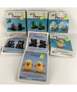 Perky Peepers Craft Kits Lot Bundle Caterpillar Duck Skunk Cat Bears Vin... - $34.60