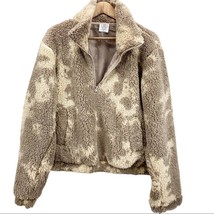 NEW Sage Collective Womens Jetsetter Cropped Teddy Jacket Dune Camo Tie ... - £42.29 GBP