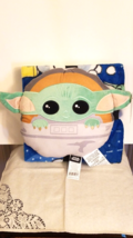 Star Wars Mandalorian The Child Pillow &amp; Travel Blanket Set Plush NEW - £19.80 GBP