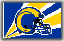 Los Angeles Rams Football Team Flag 90x150cm 3x5ft Helmet Best Banner - £11.09 GBP