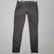 Gap 1969 Womens Jeans Size 26 Black Legging Stretch Regular Pockets Low Rise Zip - £10.39 GBP