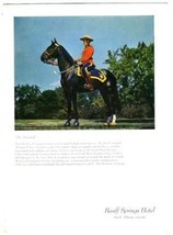 Banff Springs Hotel Menu 1954 The Mounted Royal Canadian Mounted Police Mountie  - £19.70 GBP