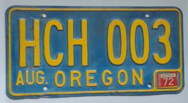 1972 Oregon License Plate #HCH-003 Man Cave Pub Garage Bar Decor  - $65.00