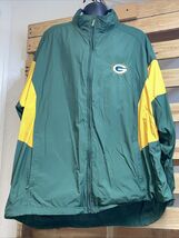Green Bay Packers NFL Team Zip Up Jacket Reebok Windbreaker Men’s Size 3... - $29.70