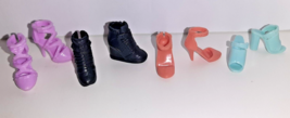 Barbie Doll Shoes x4 Pair High Top Sneakers &amp; 3 Pair of Fancy Heels - $7.92