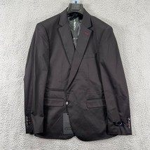 Barabas Mens Black Long Sleeve Notch Collar Single Breasted Blazer - £107.57 GBP
