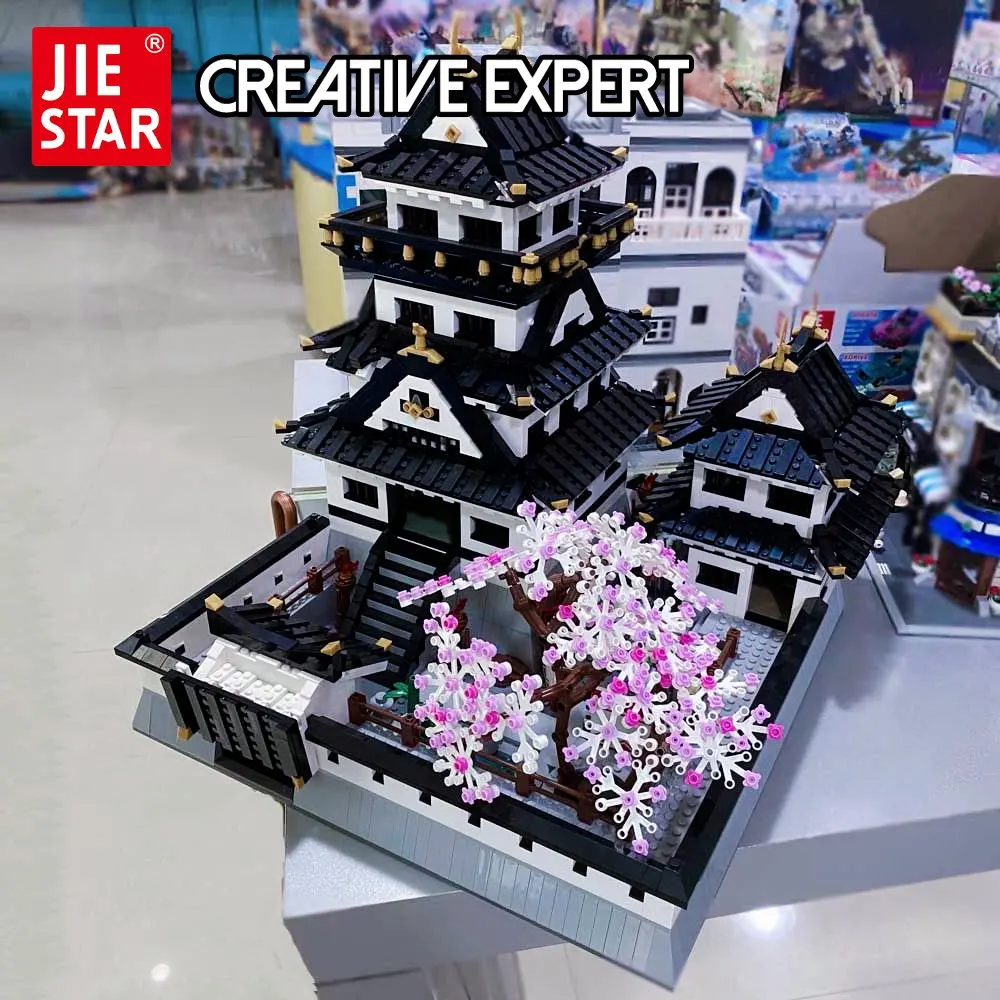 39101 Jiestar Creative Expert Ideas Moc Sakura Kumamoto Castle Street Vi... - £183.66 GBP