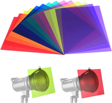 14 Pack Color Correction Light Gel Filter Sheet Colored Overlays Transparency - $19.07