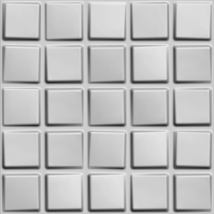 Dundee Deco JNFBAZP2118 Paintable Off White Geometric Cubes Fiber 3D Wall Panel, - £12.32 GBP+