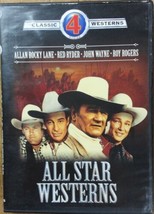 4 All Star Westerns (DVD Disc Plaza) John Wayne~Allan Rocky Lane~Roy Rogers - £3.22 GBP