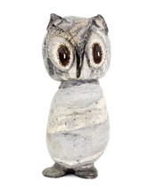 Vintage Stone Rock Owl Bird Sculpture Mid Century Modern Style Folk Art - £32.10 GBP