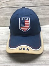 USA  Patriotic Blue Flag Baseball Cap Hat Hook and Loop Farmer Trucker F... - £6.16 GBP