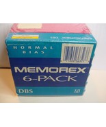 NOS 6 Pk Memorex DBS Normal Bias Audio 1/4&quot; 60 Minute Cassette 120 uS EQ... - €8,55 EUR
