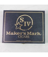 S I V Maker&#39;s Mark Cigar Box 8x6x2&quot; Inch Tobacciana EMPTY Wood - €12,73 EUR