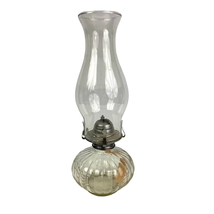 VTG Clear Glass Kerosene Oil Lamp Decor 13&quot;  - £20.43 GBP
