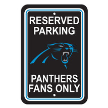 Carolina Panthers Sign 12x18 Plastic Reserved Parking Style CO - €27,28 EUR