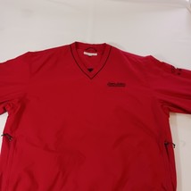 Cutter & Buck DODGE-CHRYSLER Men's Large Red Pullover Windbreaker V-Neck Jacket image 8