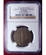 France Occupation 1793 5 SOLS SIÈGE DE MAYENCE SIEGE German States NGC V... - €347,36 EUR