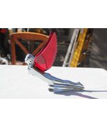 Chrome Red Light Up Winged Flying Godess Angel Novelty Custom Hood Ornament - $1,705.81 MXN