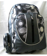 Charcoal Circles Backpack School Pack Bag  NEW 328PB hiking Rucksack Book - $14.84