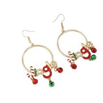 Christmas Holiday Jingle Bells Wire Drop Dangle Earrings - New - £14.05 GBP