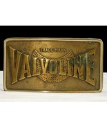 Valvoline Oil Belt Buckle, 3.5&quot; x 2&quot;, Lewis Buckles, Vintage Brass, JWL-017 - £19.66 GBP