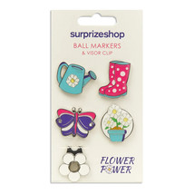 Surprizeshop Ladies Flower Power Golf Ball Marker and Visor Clip Set - $18.78