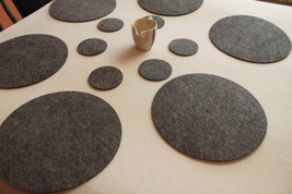 Placemats Coaster Simple Shape Circle Felt Table Mats Set 16 pieces - $693.21 MXN