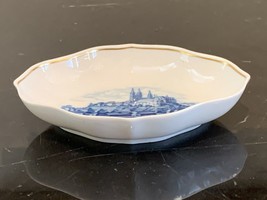 Meissen Porcelain Blue and White Dresden Scenic Oval Dish - $48.51
