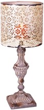 Eview Metal Vintage Look Candle Holder Candle Lamp (Beige)19.5”H decorative lamp - £31.61 GBP