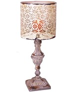 Eview Metal Vintage Look Candle Holder Candle Lamp (Beige)19.5”H decorat... - $40.19