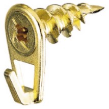 Hillman 122400 Large Self-Drilling Brass Wall Driller Picture Hangers 50lbs - £16.62 GBP