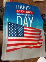 HAPPY 4th of July  GARDEN Flag(12.”x 18&quot;)new - £6.31 GBP