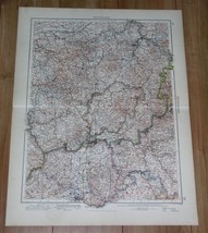 1937 Original Vintage Map Of Hessen Hesse Frankfurt Nassau Waldeck Germany - £21.93 GBP