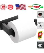 Thickened Stainless Steel Toilet Roll Holder - No Drilling, Stylish Blac... - $280.06 MXN