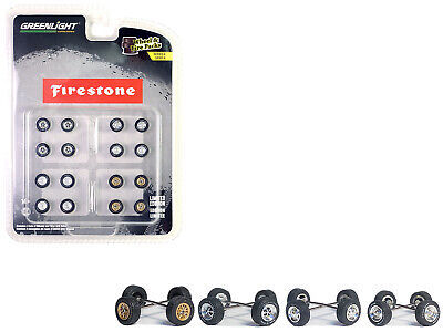 Firestone Wheels Tires Multipack Set of 24 Pcs Wheel & Tire Packs Series 8 1/64 - £12.88 GBP