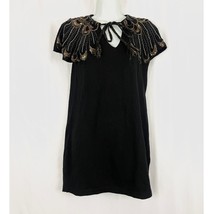 Nanette Lepore Kartika Mini Dress Sz S 100% Merino Wool Sequins Shoulder... - $31.49