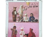 Simplicity 0612 Childrens Costumes Size BB 1-4 Bunny Tiger Clown Witch  ... - $5.74