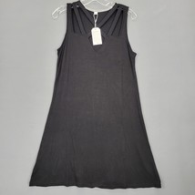 Exclusive Women Dress Size M Back Midi Cottage Shift Sleeveless Crisscross Neck - £15.77 GBP