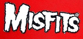 The Misfits White Logo Iron On Sew On Embroidered Patch 3 1/4&quot;x 1 1/4&quot; - £4.79 GBP