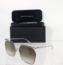 Brand New Authentic Alexander McQueen Sunglasses AM 0254 Silver 003 61mm... - $158.39