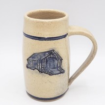 Stoneware Covered Bridge Handmade Ceramic Mug - $39.59