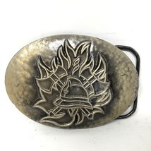 VTG Firefighter Helmet Axes Fire Belt Buckle Dragon Designs Tanside Fireman - £31.90 GBP