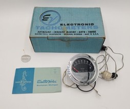 NOS VINTAGE MARINE CHROME  ELECTRO-TAC TACHOMETER MODEL 5014 P/N 53643 O... - £113.40 GBP