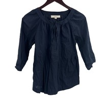 Loft Navy Blue Peasant Blouse Size XS - $12.89